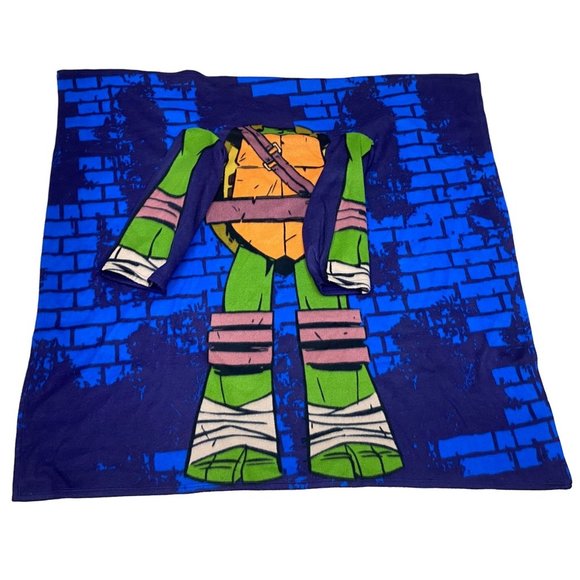 Nickelodeon Other - Nickelodeon TMNT Comfy Throw Sleeve Blanket Youth Size Blue 100% Polyester